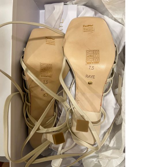 NEW Size 7.5 RAYE Sookie Heel in Bone White REVOLVE MSRP $178 - Picture 7 of 9